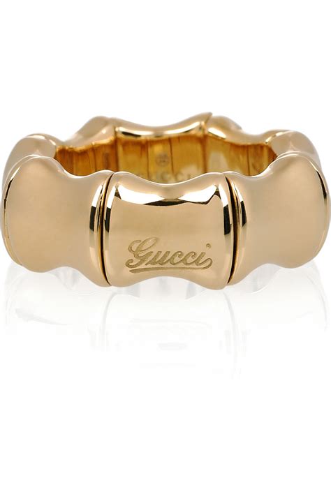 gucci 18-karat gold bamboo ring|Gucci Bamboo Jewelry .